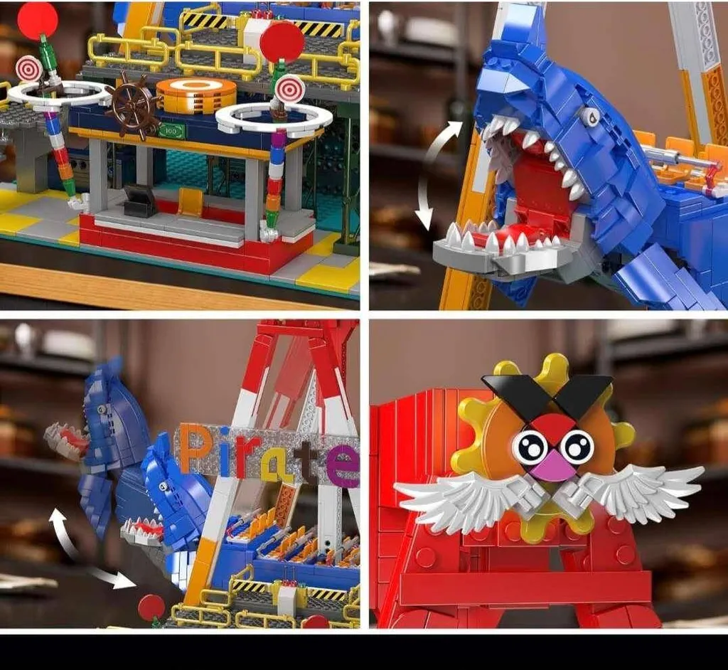 Jouet Construction Requin Pirate Électrique pour Collectionneur
