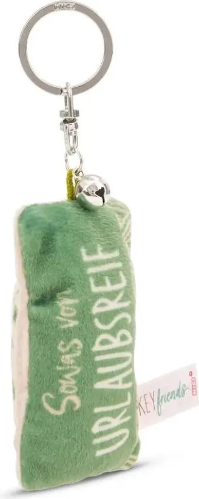 Porte-clés mini coussin peluche Sowas Von Ur 10cm bleu doudou de sac