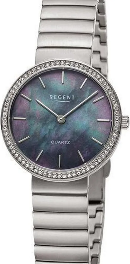 Regent F-1504 Montre Femme avec Cadran Lisible et Bracelet Acier Robuste
