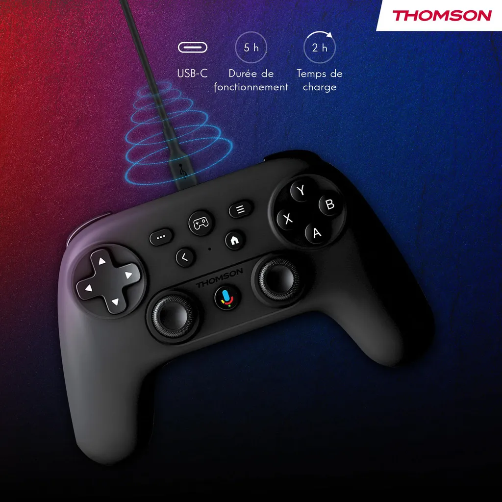 Contrôleur de jeu Bluetooth Thomson 400A pour Smart TV et PC Windows - 5