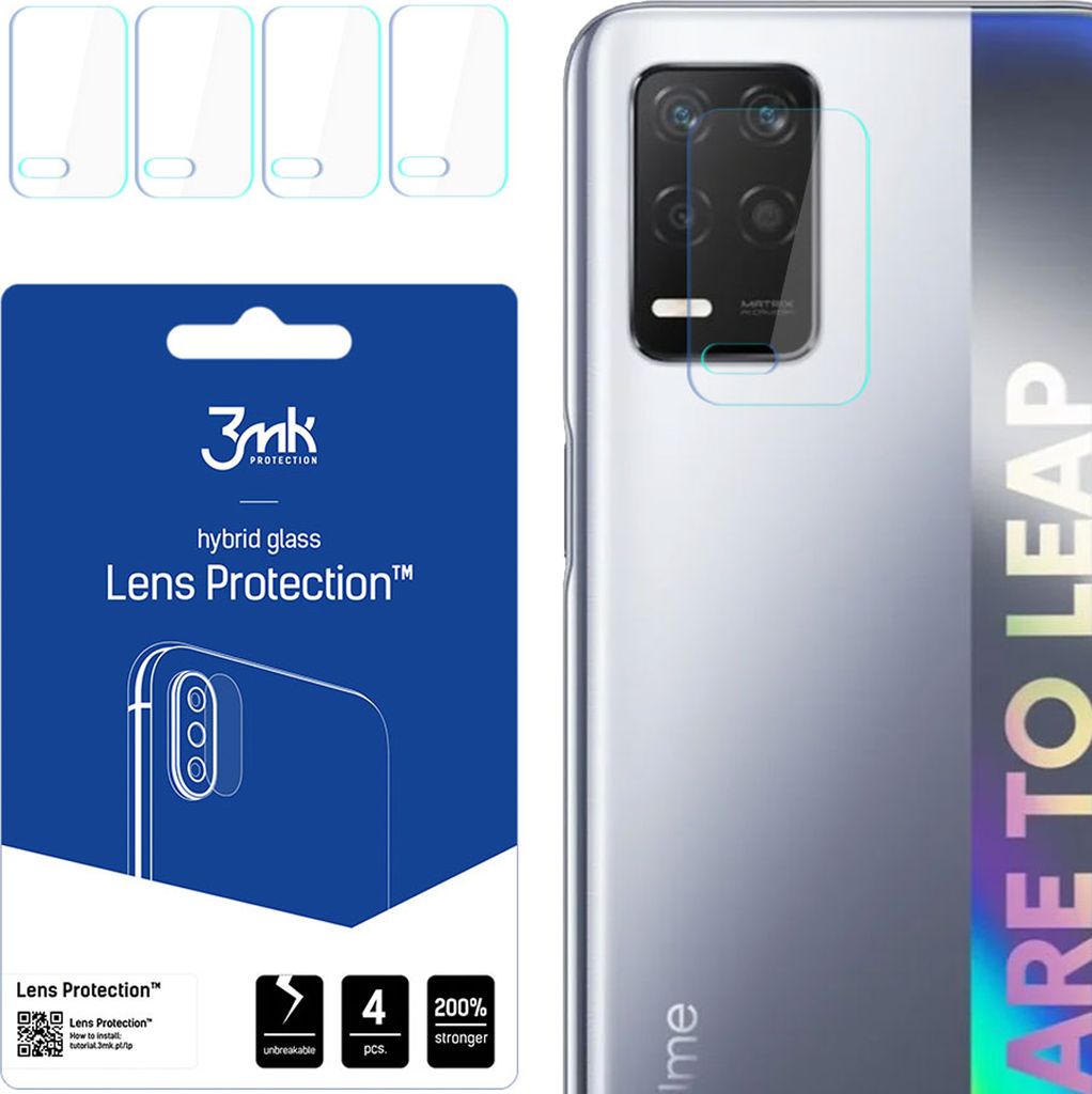 3mk Hybridglas Lens Protection für Realme Q3 5G Kamera Objektiv Kameralinse 0,16mm 6H (4 Stück)