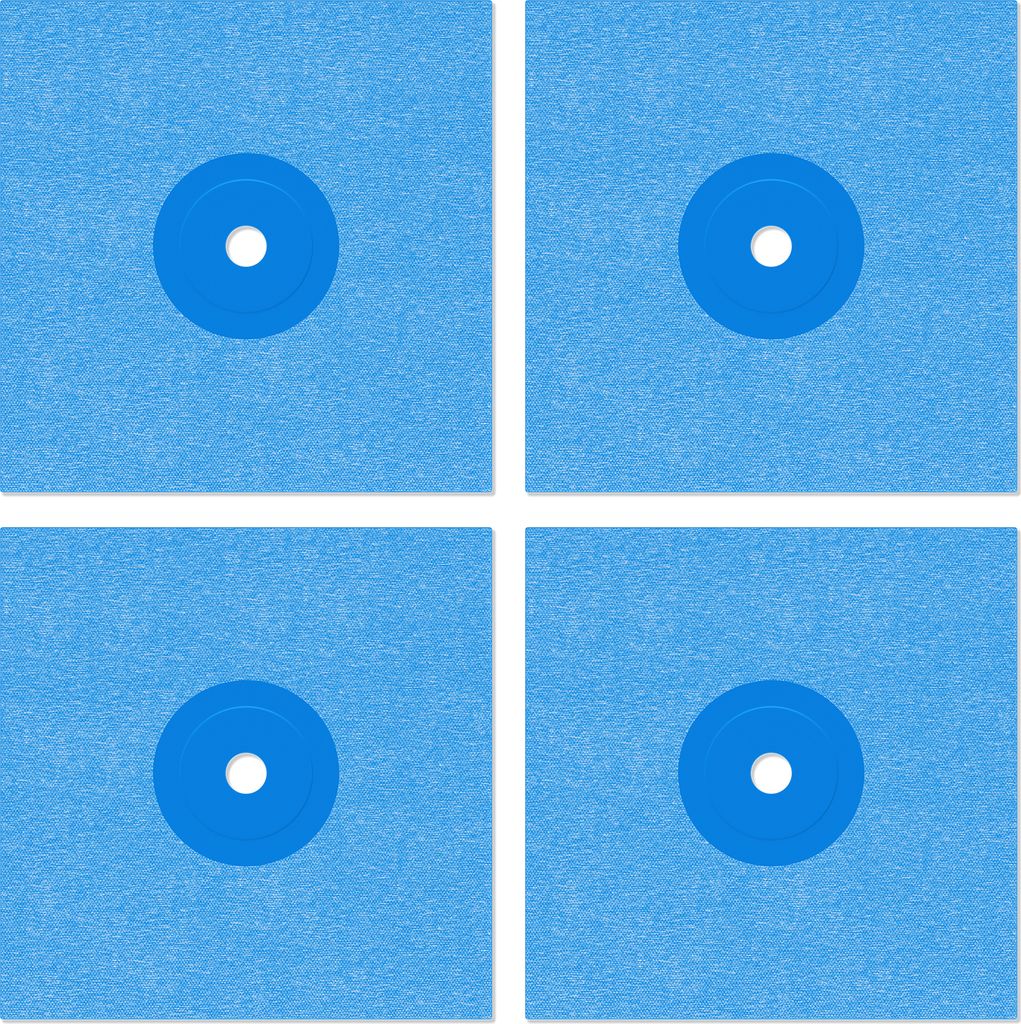 Isolbau Wandmanschette P3 Blau - 4 Stück 120 mm Dichtband - Produktbild 