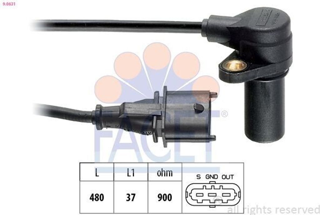 FACET 9.0631 Kurbelwellensensor Impulsgeber für FIAT PUNTO Produktbild 