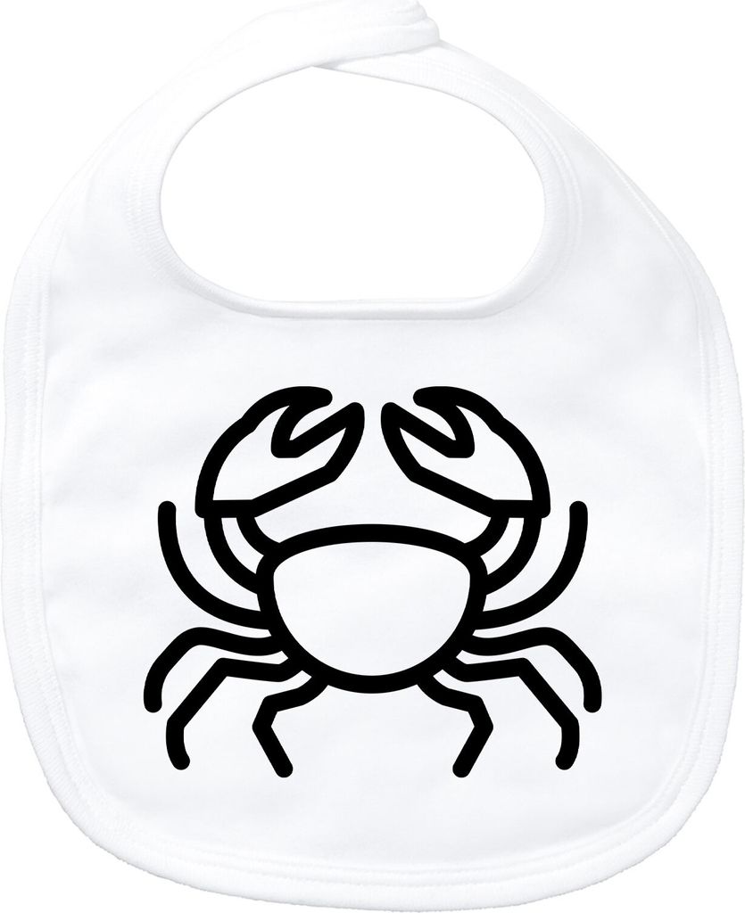 Huuraa Baby Lätzchen Krebs Sternzeichen Symbol White Klettverschluss Baumwolle Latz Geschenkidee