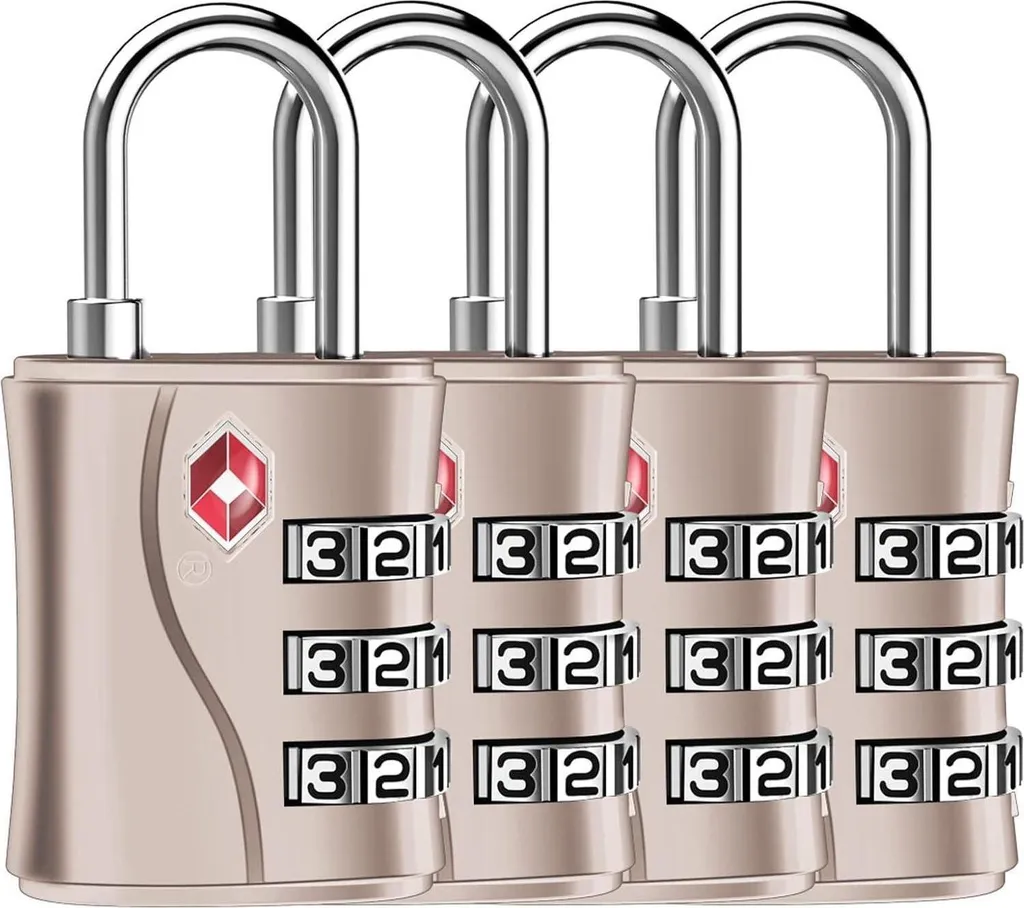Accessoire Voyage : Serrure TSA Or Rose pour Sécuriser Valise et Sacs