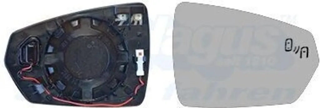 Rétroviseur chauffant Van Wezel 5751836 convexe pour Polo AW1 BZ1