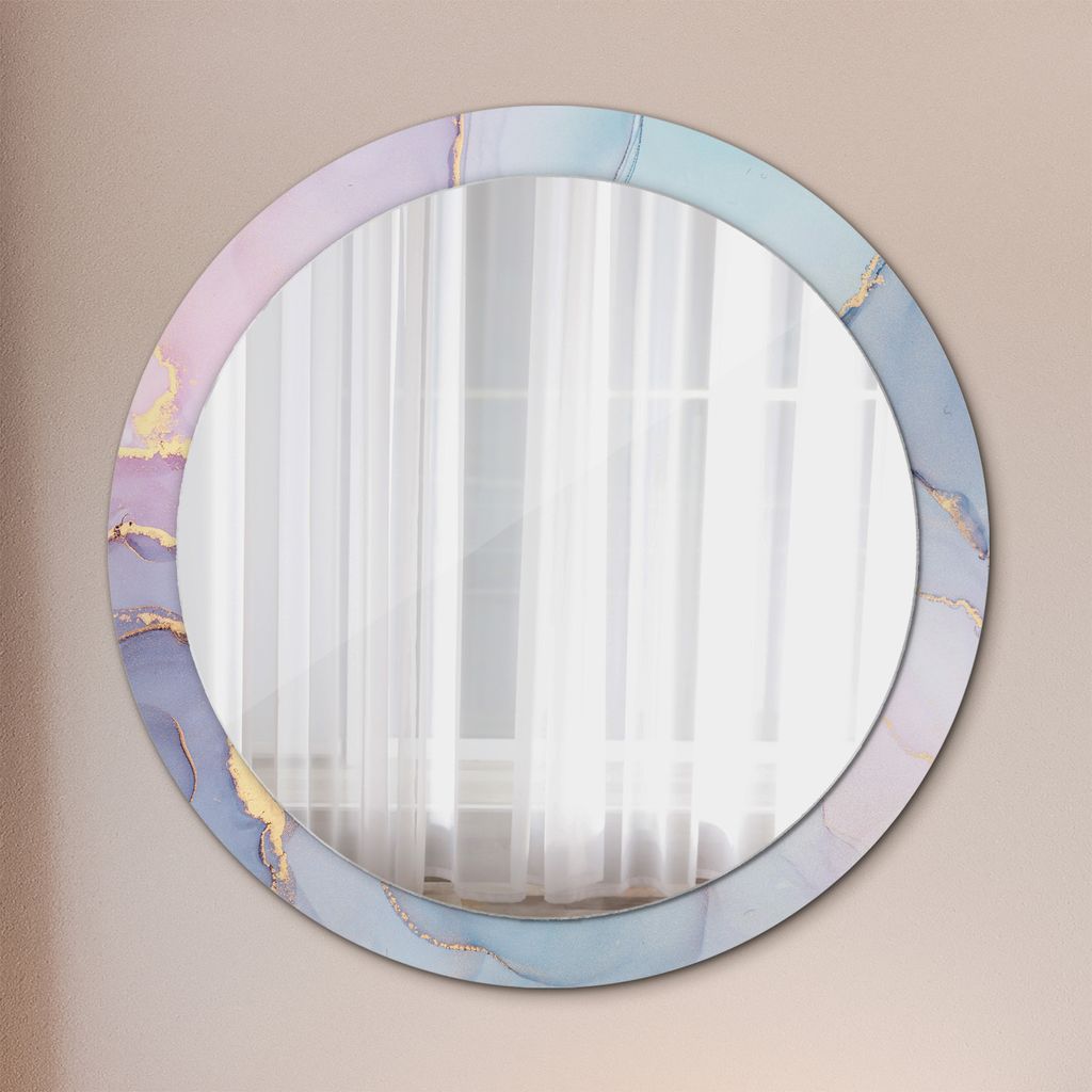 Ø90cm Modern Spiegel - Wandspiegel Wandmontage- Schlafzimmer - abstrakt flüssig