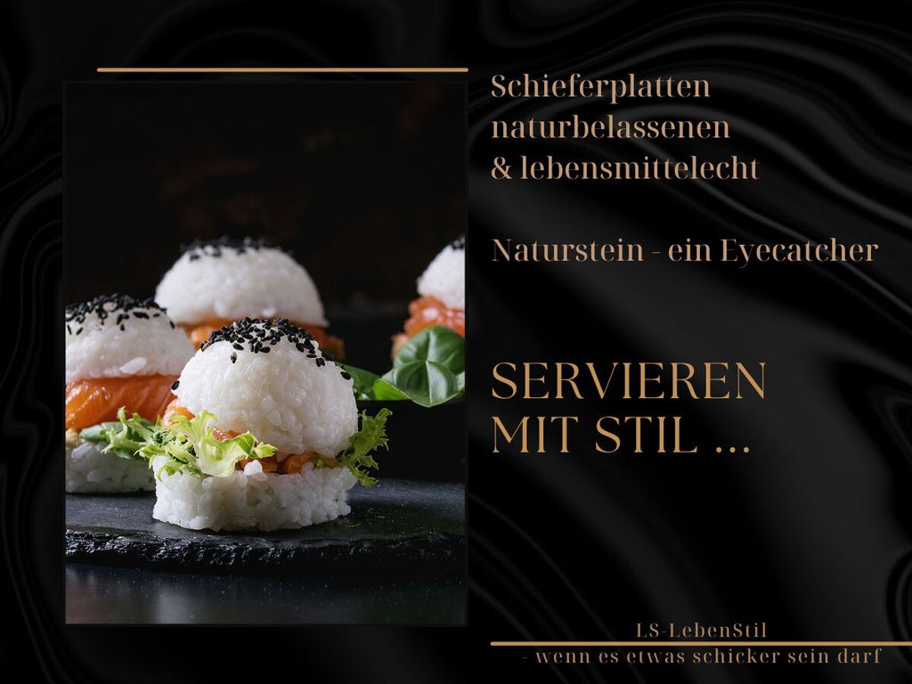 LS-LebenStil XL Schieferplatte Servierplatte 40x30cm Produktbild 2