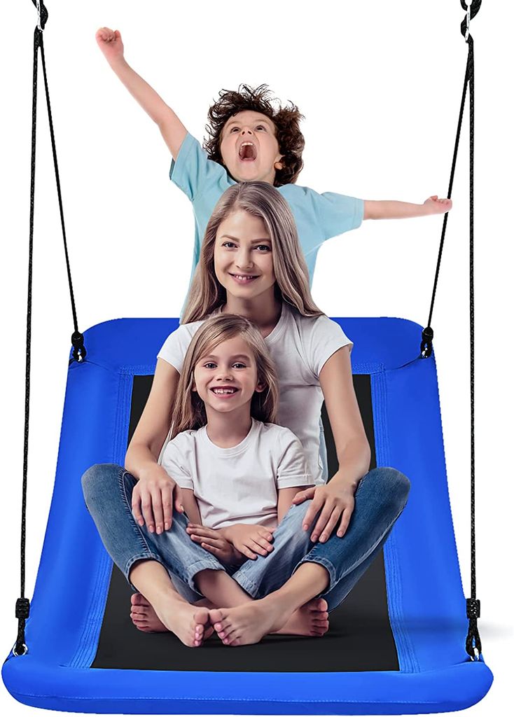 KOMFOTTEU Nestschaukel, Hängeschaukel mit verstellbaren Seile, Baumschaukel für Kinder und Erwachsene, 150cm x 80cm Gartenschaukel bis 120kg, Out...