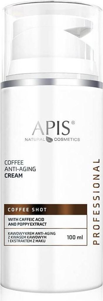 Apis – Coffee Shot – Anti-Aging Kaffee-Gesichtscreme mit Koffeinsäure und Mohnsamenextrakt 100 ml