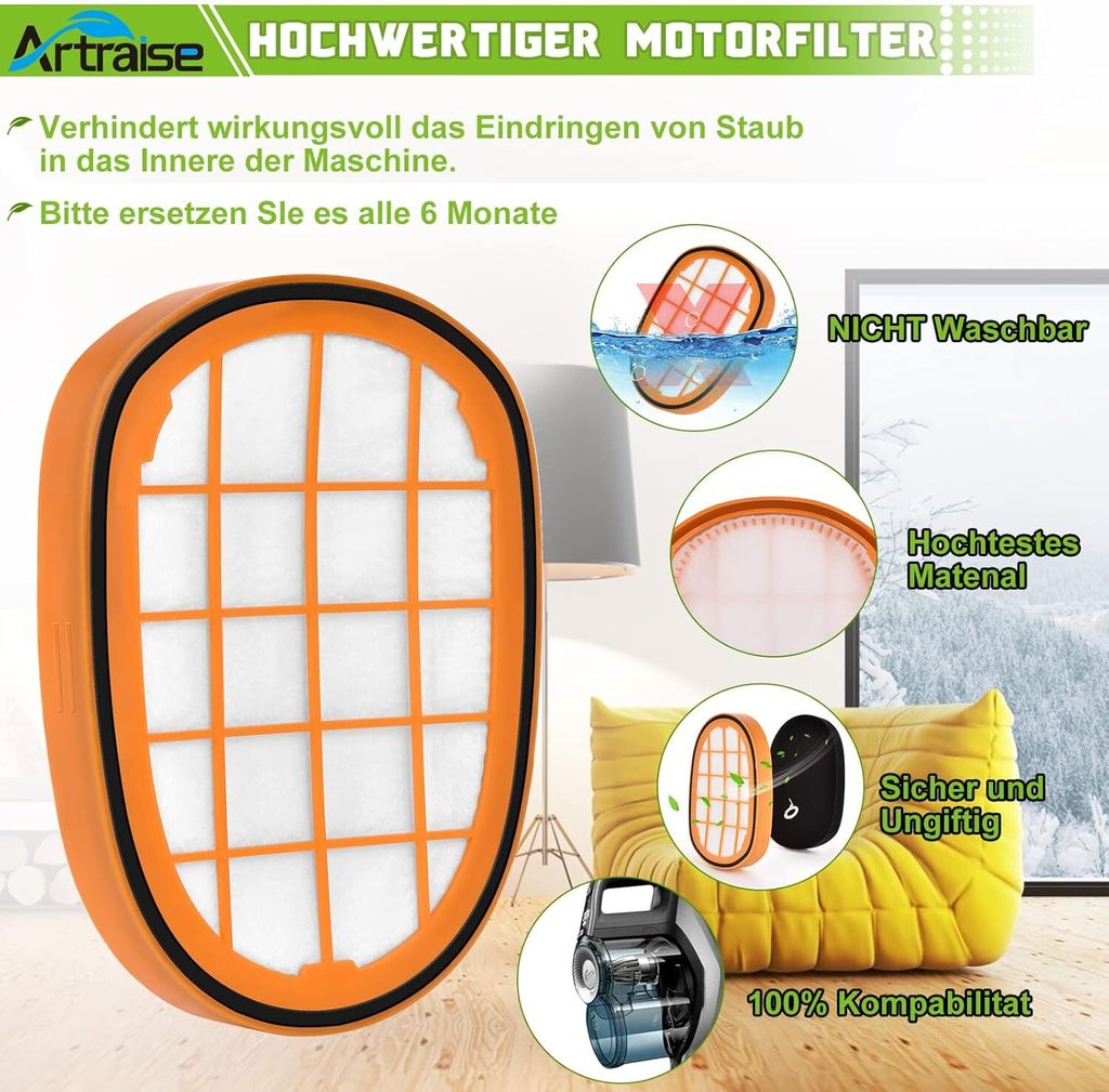 Filter für Philips SpeedPro Max Staubsauger, 6 Stück für Produktbild 4