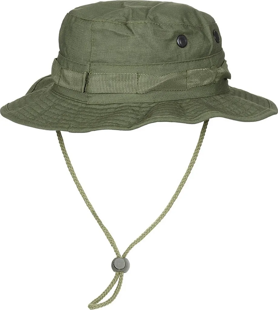 Chapeau Rip Stop Gi Boonie Olive M, protection solaire et anti-déchirure
