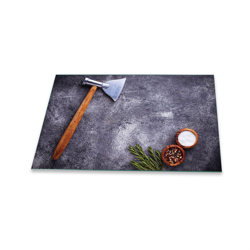 Herdabdeckplatte Glaskeramik 1 Teilig 80x52 Küche Grau Abdeckung Glas Spritzschutz