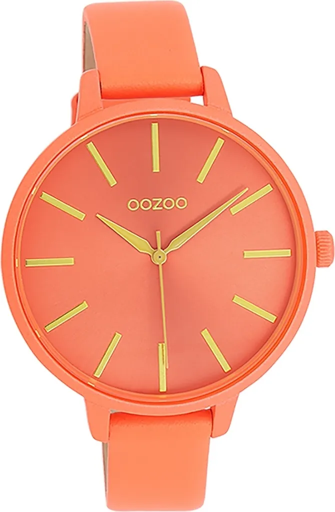 Orologio Oozoo D2UOC11185 Donna | Cinturino Arancione Pelle Glamour