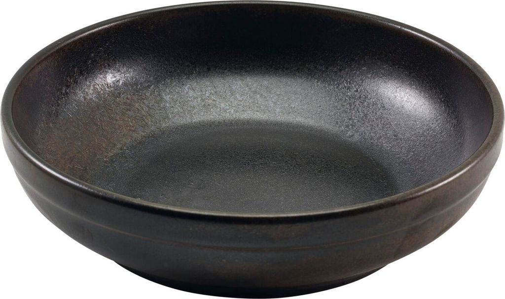 GENWARE Schüssel Porzellan, Höhe: 55 mm, ø: 200 mm schwarz