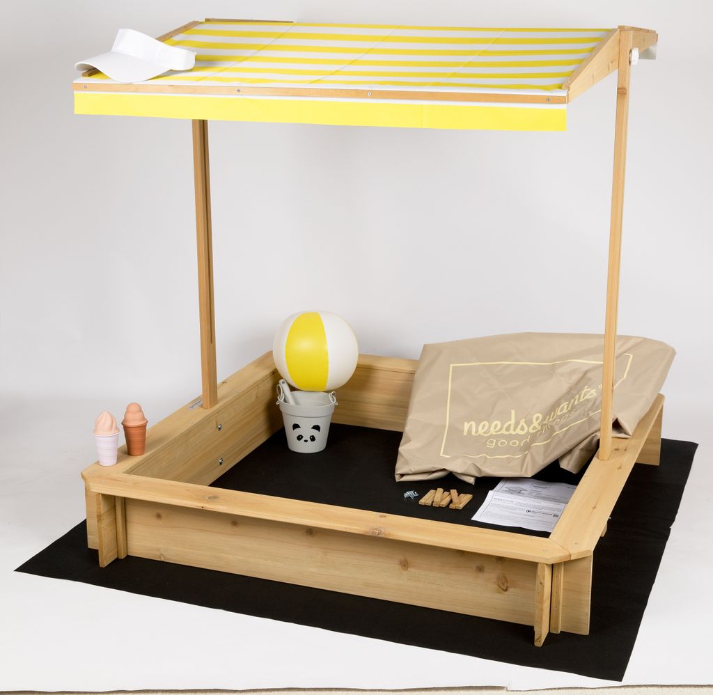 needs&wants® Sandkasten mit Dach Sitzbank und Boden Produktbild 7