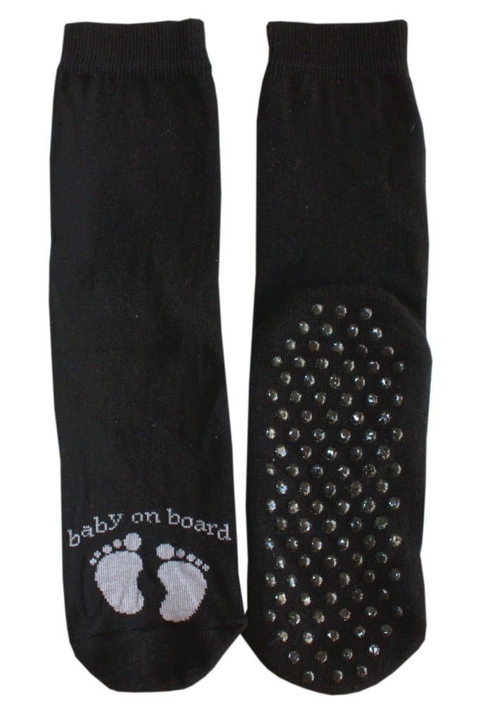 Damen ABS-Socken aus Baumwolle Baby on Board Schwarz Größe Produktbild 