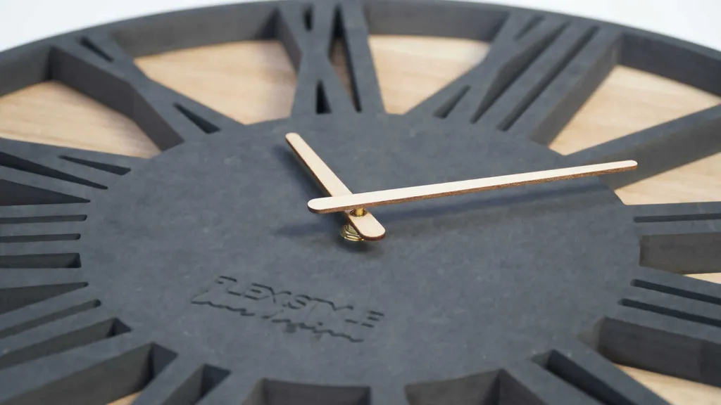 Horloge Murale Silencieuse sans Tic-tac LOFT Noire 50cm Grande Taille