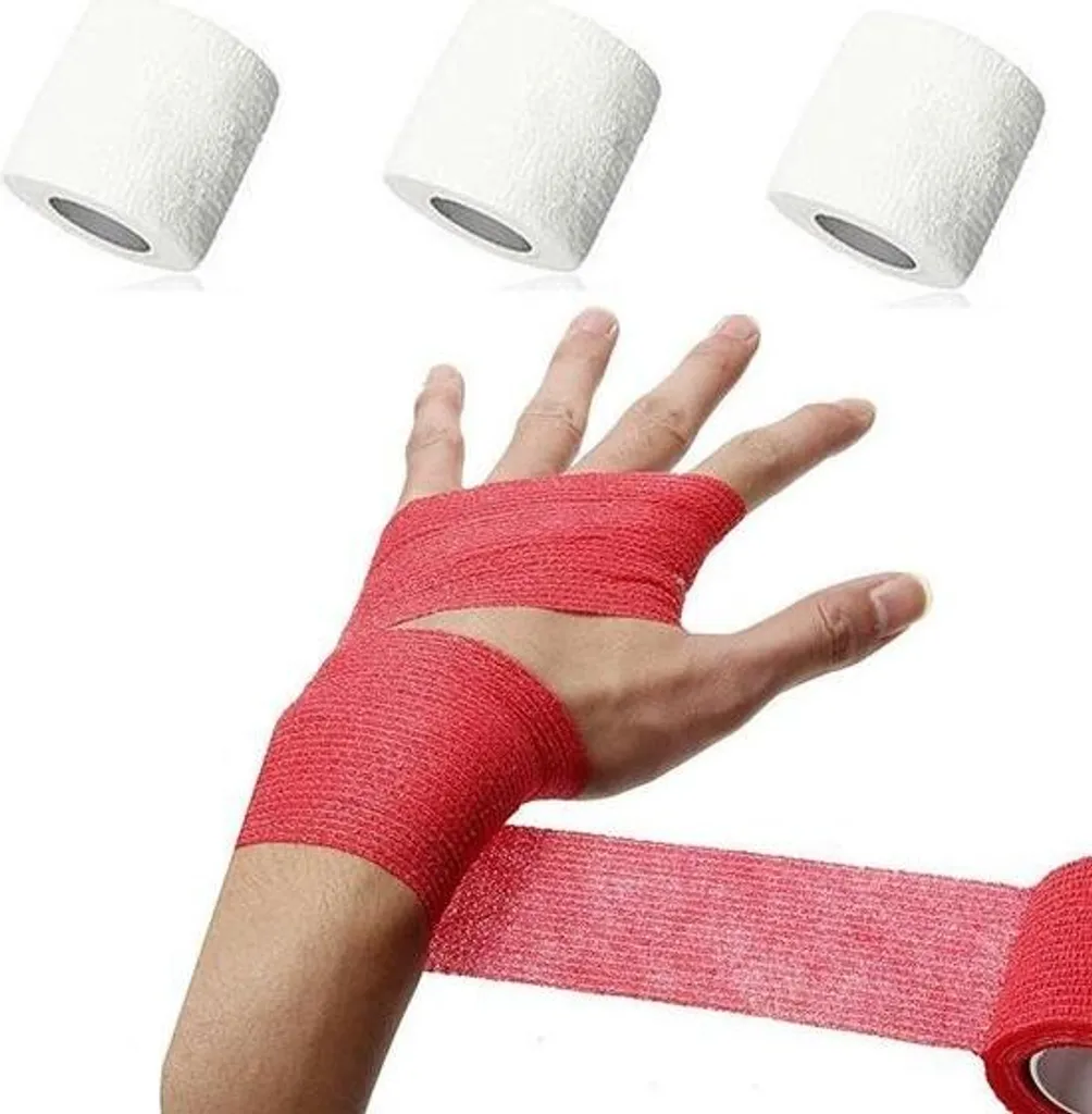 Sparadrap sportif élastique blanc 10cm, bande de strapping de sport