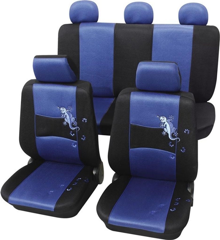 Autositzbezüge GECKO schwarz/blau