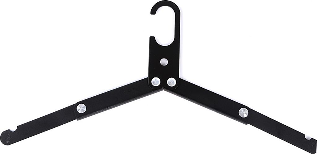 Reise-Kleiderbügel, faltbares Design, Aluminiumlegierung, hochfest, leicht, faltbarer Kleiderbügel für Zuhause, Schwarz