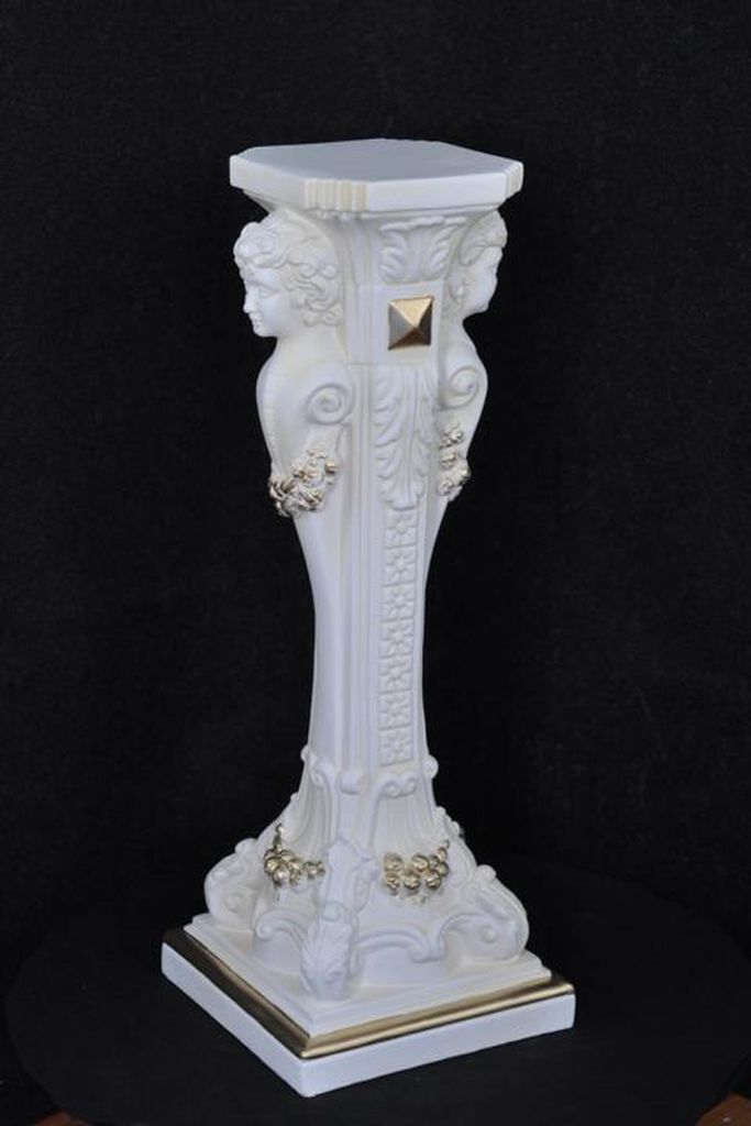 Medusa Säule Römische Säulen Marmor Skulptur Figur Deko Dekoration Ständer 1004