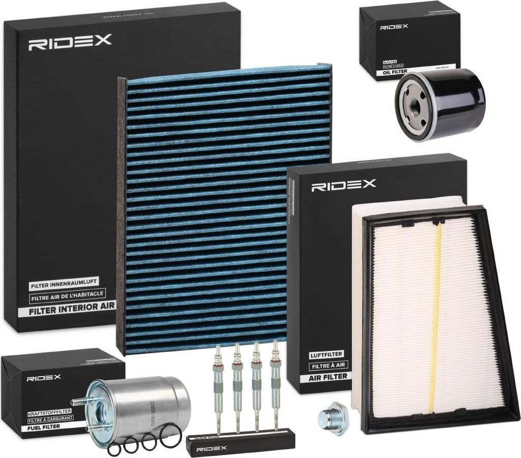 RIDEX Inspektionspaket Filterset für RENAULT Scénic III (JZ0/1) GRAND SCÉNIC III (JZ0/1)