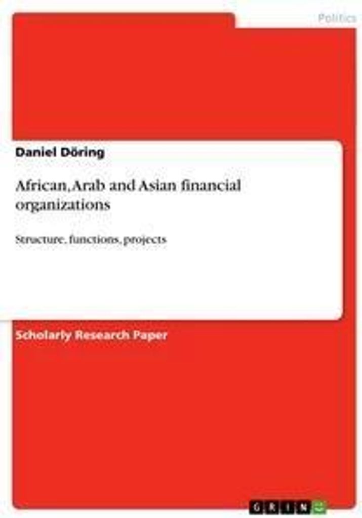 African, Arab and Asian financial organizations