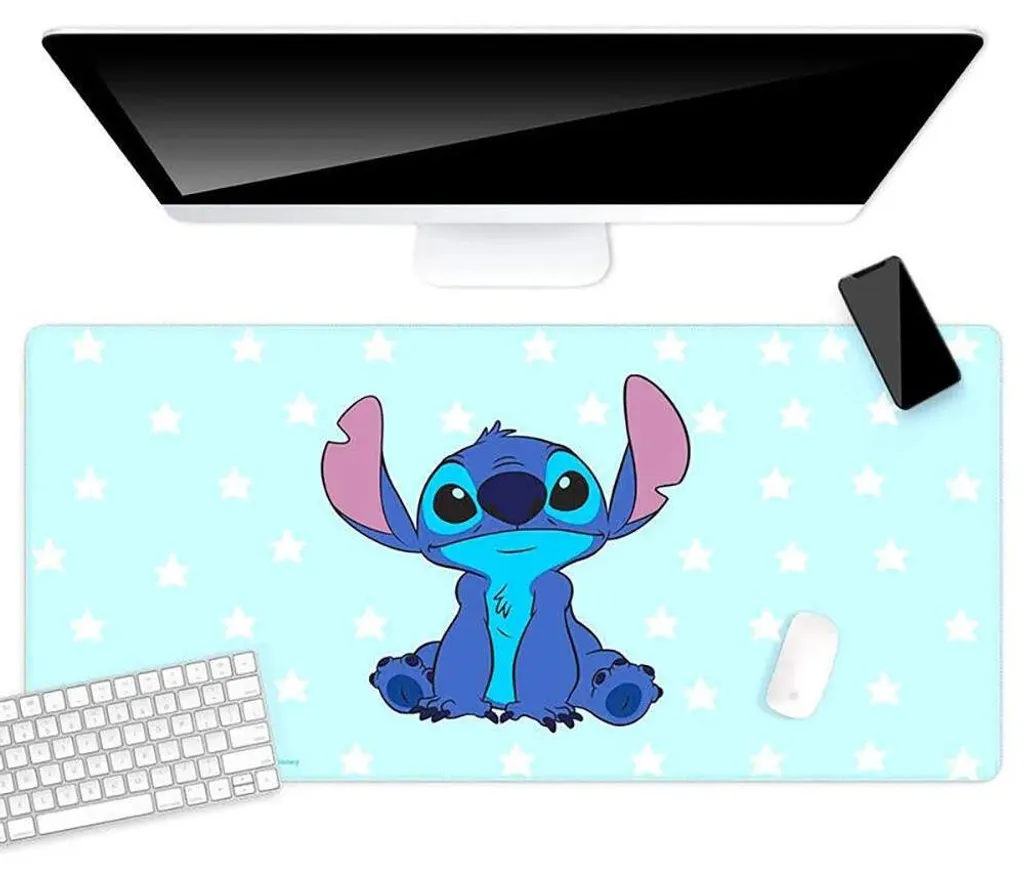 Tapis de bureau Disney Stitch - Sous-main de jeu XXL pour gamer 80x30cm