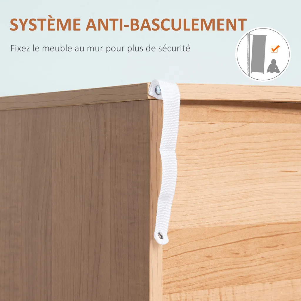 Petite Commode Scandinave pour Gagner de l'Espace avec 3 Tiroirs Blanc