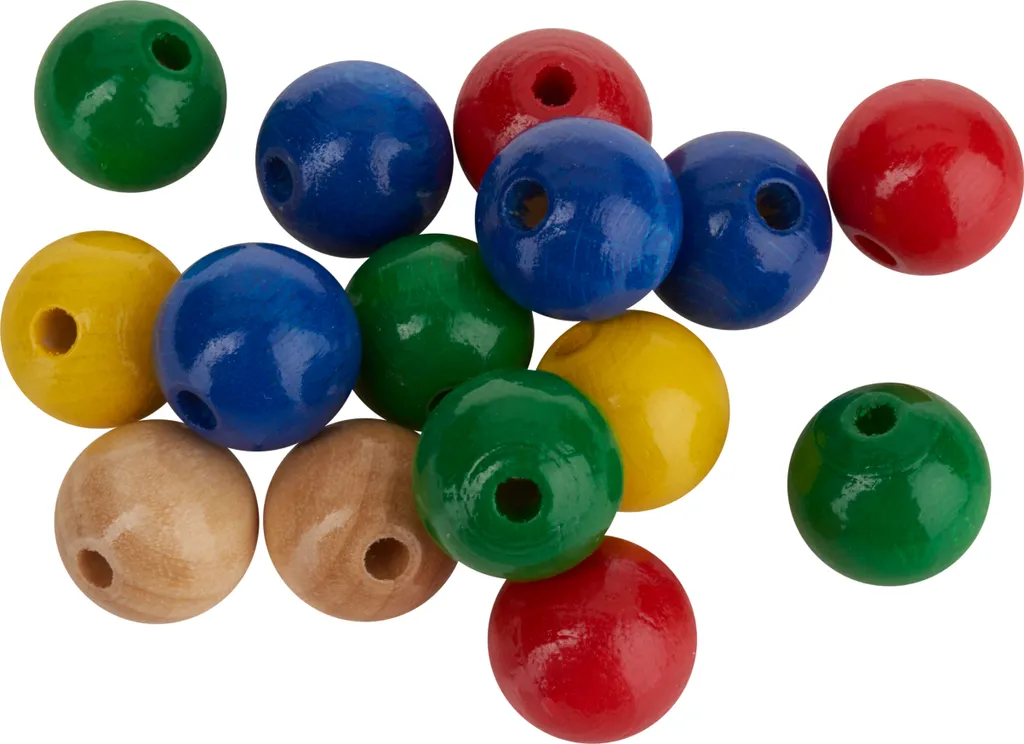 Perles en Bois pour Création de Bijoux et Activités Manuelles 15 mm