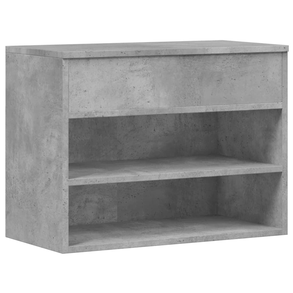 vidaXL Lavica na topánky betónová šedá 60x30x45 cm odvodený Obrázok produktu 