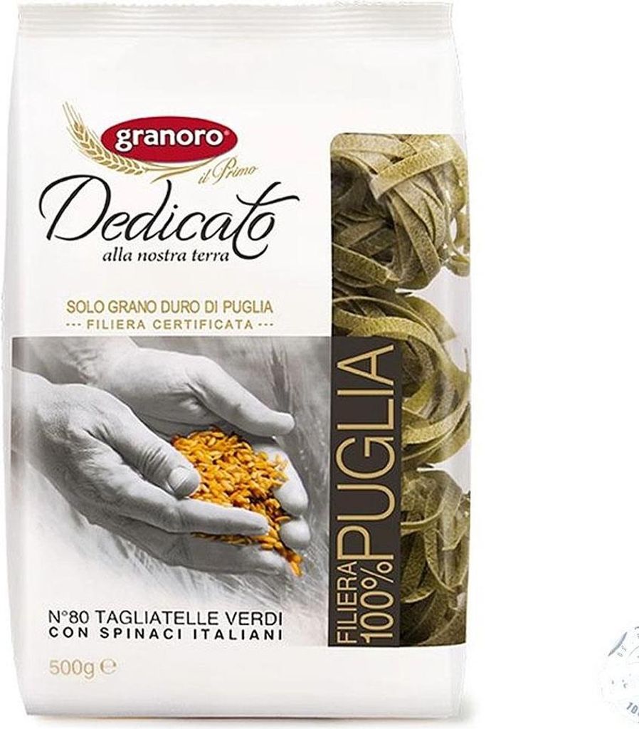 Makaron zielony Tagliatelle Verdi ze szpinakiem N.80 500g - Zdjęcie produktu 