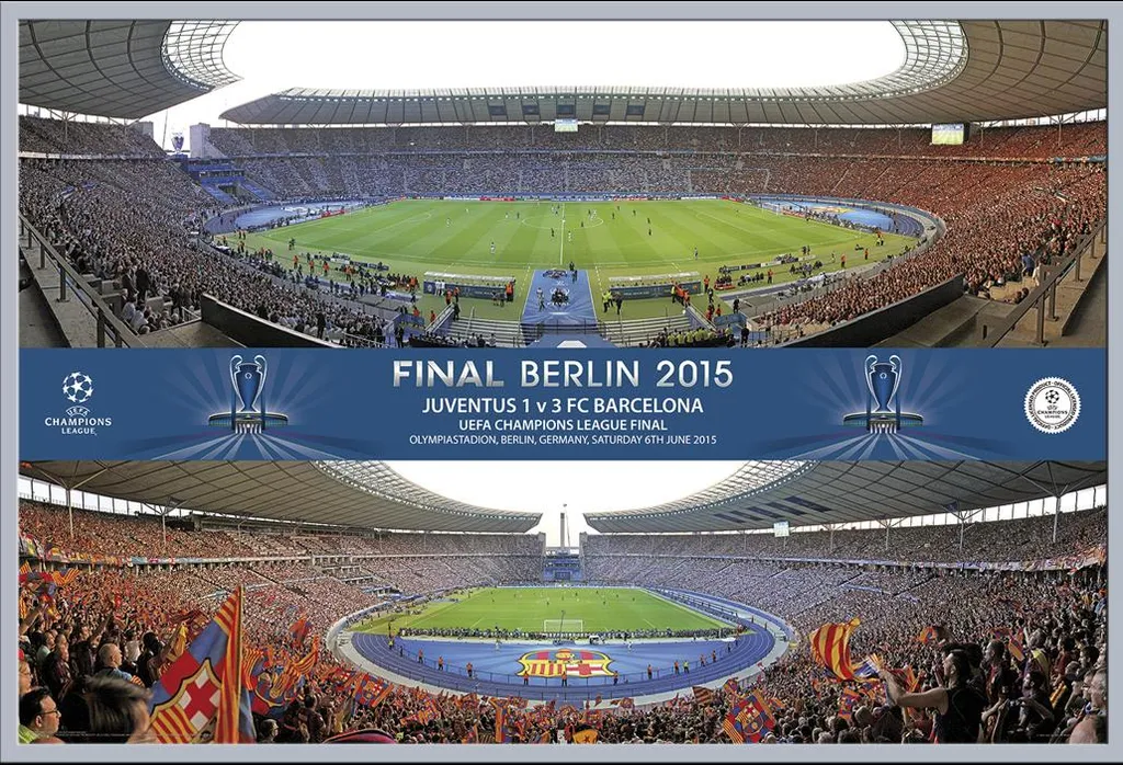 Poster FC Barcelone Encadré 61x91cm Cadre Argenté Shinsuke de Qualité