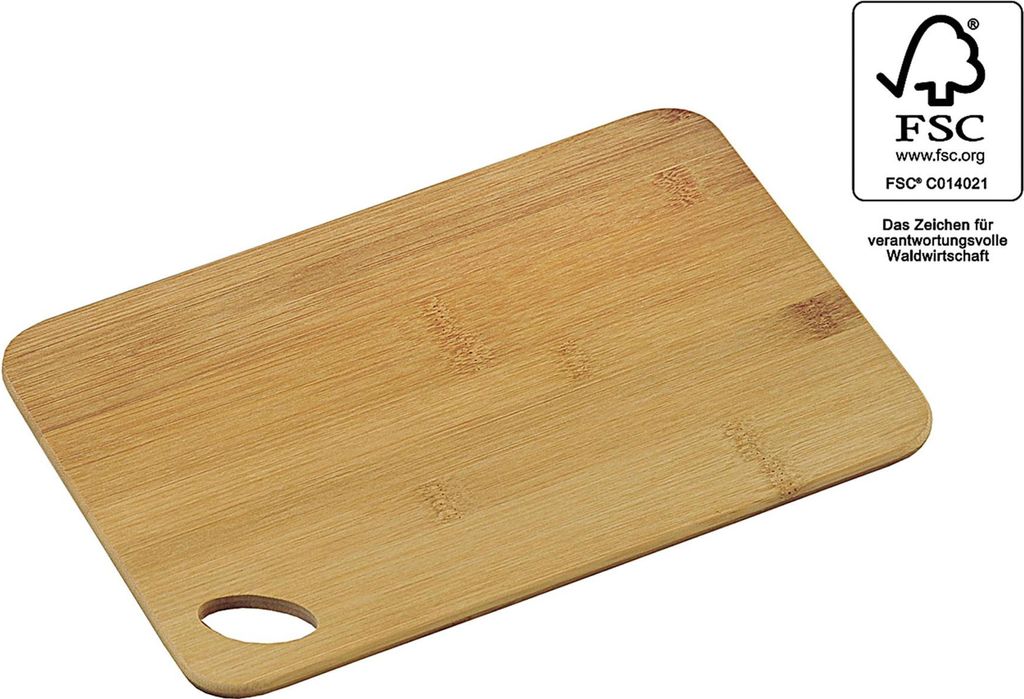 KESPER Schneidbrett Bambus mit Aufhängeloch 30x21x0,8cm Produktbild 