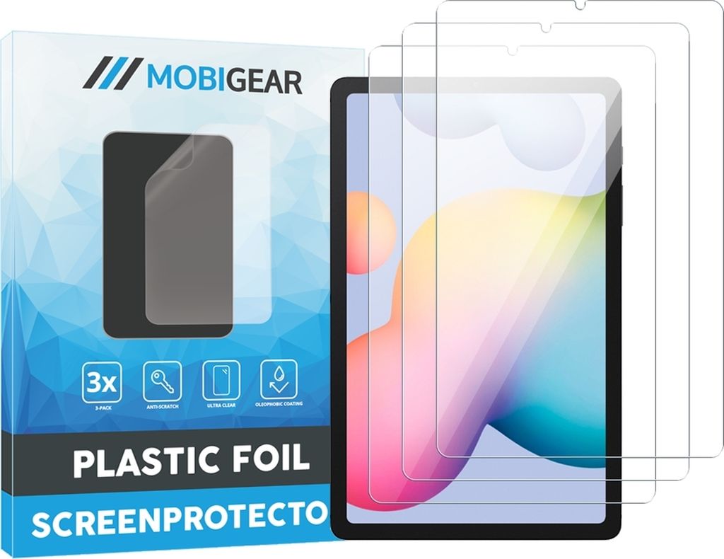 Mobigear Samsung Galaxy Tab S6 Lite Displayschutz Schutzfolie - Hüllenfreundlich (3er Pack)