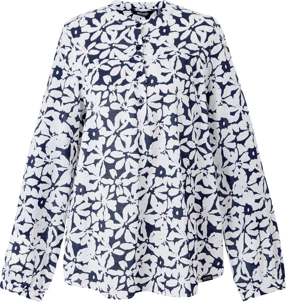 Regatta - "Natine" Hemd für Damen RG11578 (38 DE) (Marineblau/Weiß)