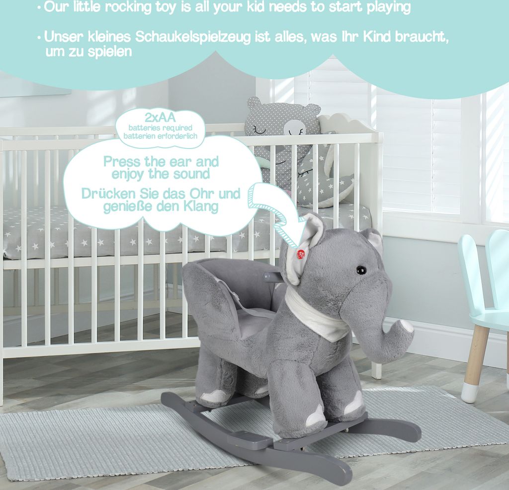 Infantastic® Schaukeltier - Elefant, Plüsch, ab 1 Jahr, für Produktbild 3
