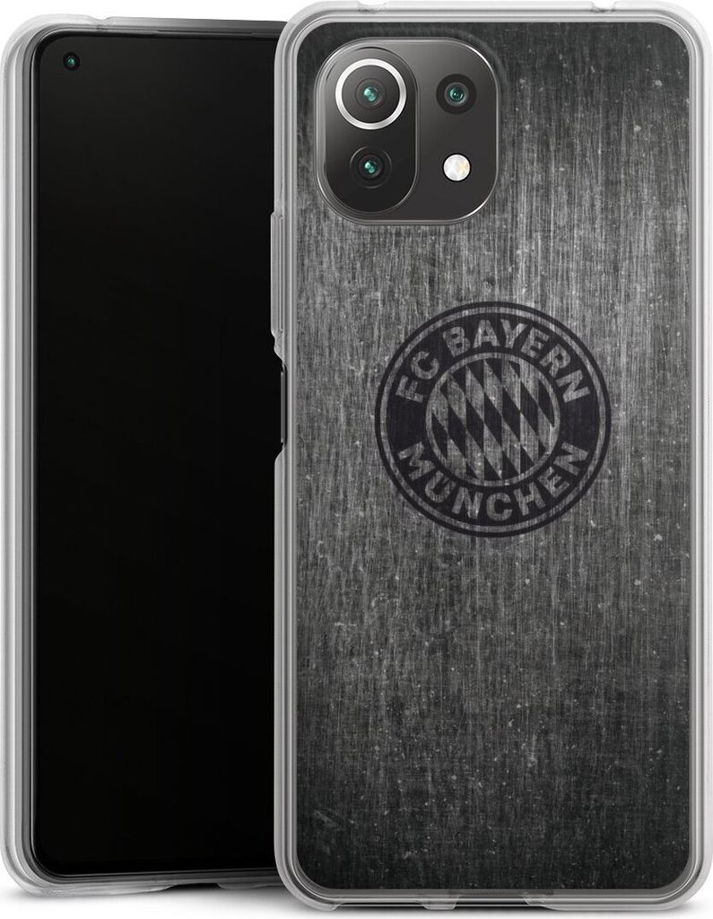 DeinDesign Handyhülle für Xiaomi Mi 11 Lite Silikon Hülle Case Smartphone Schutzhülle FC Bayern München FCB Metallic Look