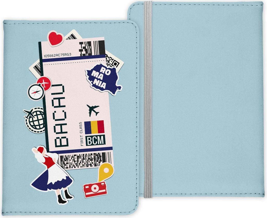 22Feels Bacau Souvenir Reisepasshülle Organizer Reisen Gadgets Rumänien Europa Moldau Urlaub Kunst-Leder Etui Cover Frauen Männer Kinder