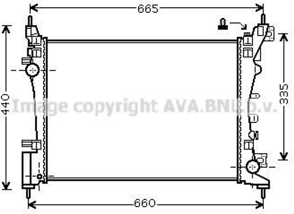 Radiateur Moteur pour Opel Corsa D E et Adam - Remplace OE 1300312 S07