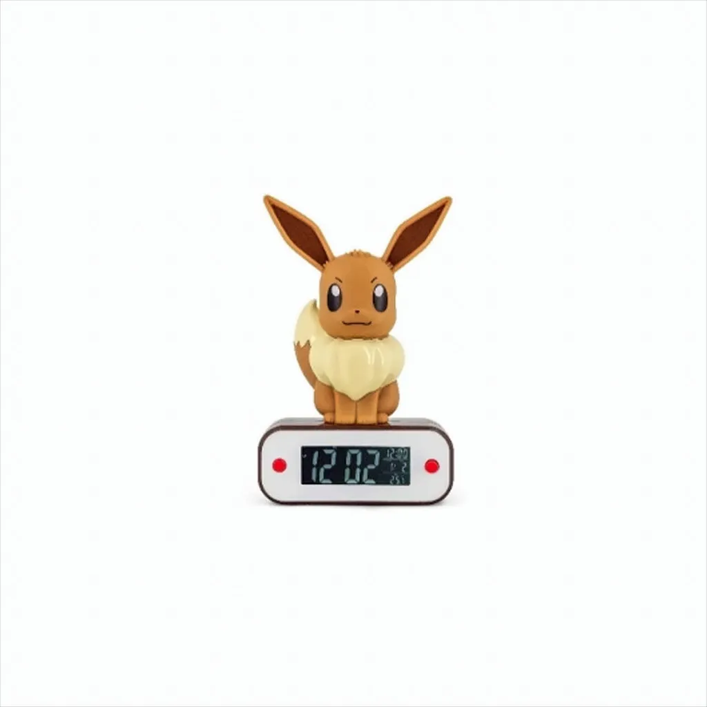 Réveil Digital et Veilleuse Évoli Pokémon - Horloge LED 18 cm Enfant