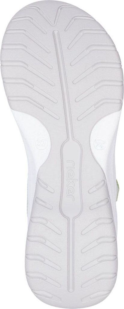 Rieker Damen Sandale Trekking sportlich mit Riemen in gestrickter Optik W3152, Größe:41 EU, Farbe:Grün
