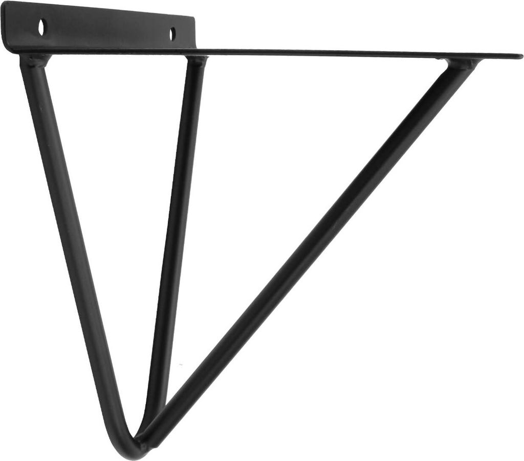 Natural Goods Berlin Regalhalter FHAIN, Regalhalterung, Regalträger, Wandregal, Wandkonsole, Schwarz, 160 bis 200 mm Regalboden, 1 Stück