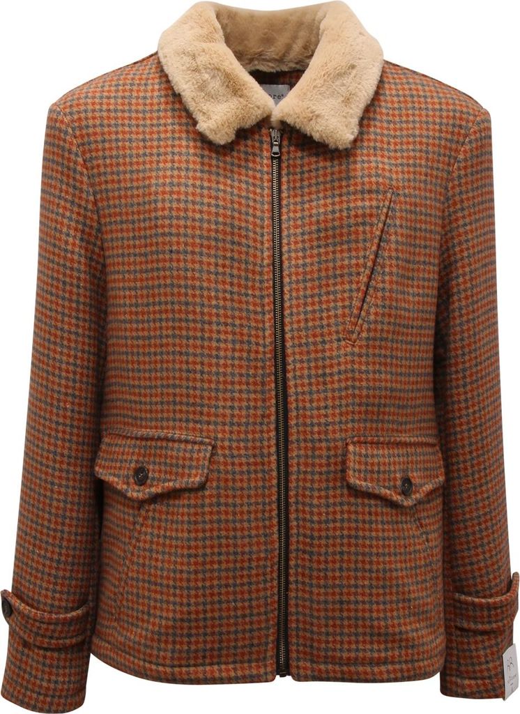 I6512 Giubbotto Uomo Bicolore Man Eco-Fur Collar Jacket