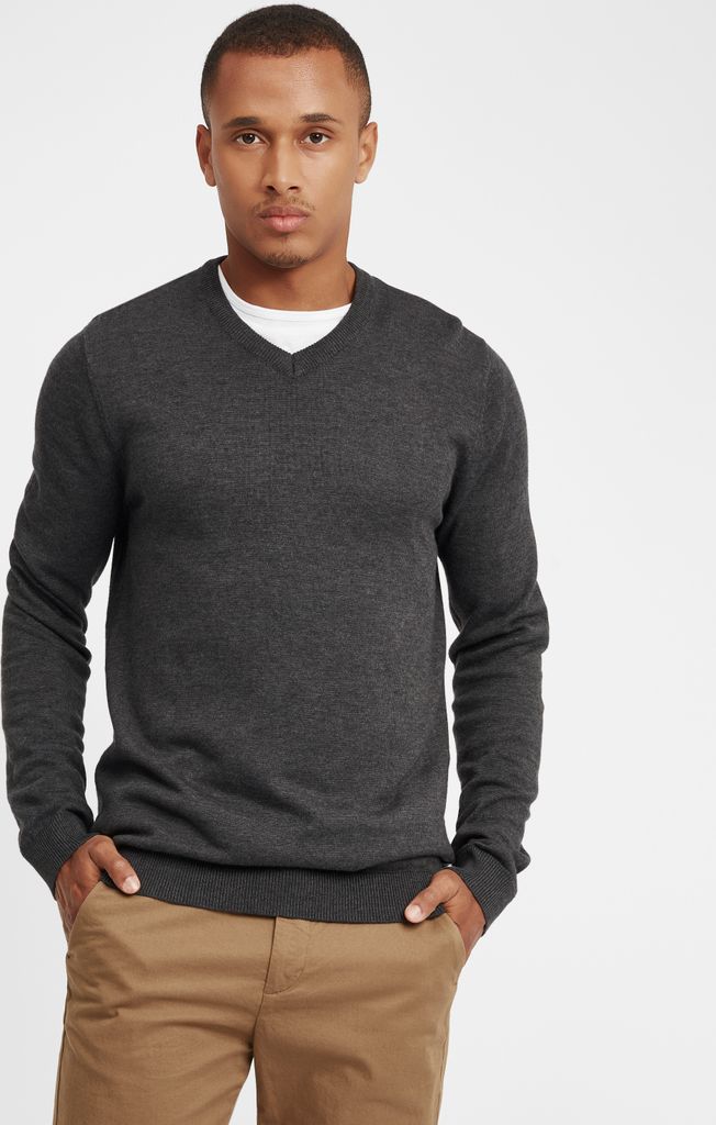 SOLID SDAlegre Herren Strickpullover Feinstrick Pullover mit V-Ausschnitt