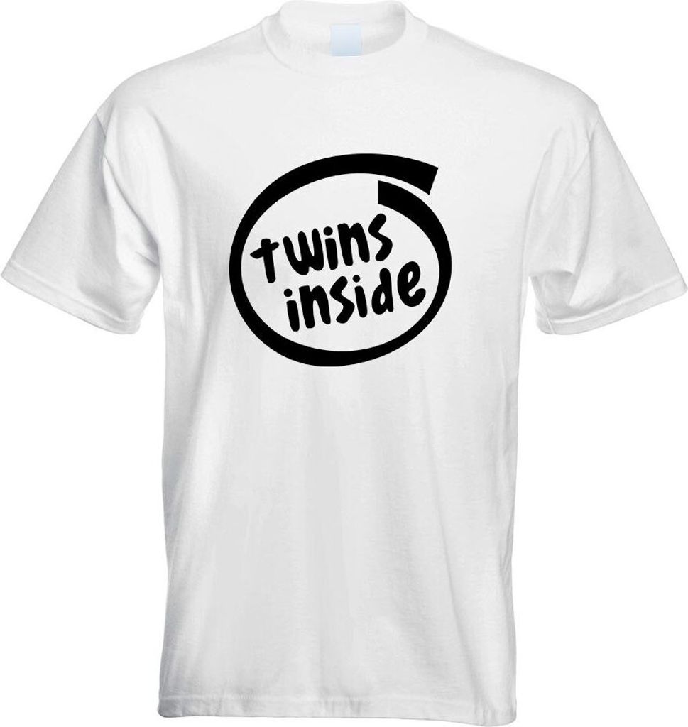Kiwistar - T-Shirt - Weiss - Twins Inside Herren Funshirt Bedruckt Design Sprüche Spruch Motive - mit Motiv Bedruckt - Funshirt Design - Sport - F...