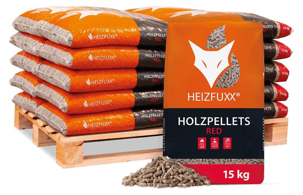 Heizfuxx Holzpellets Red 15kg x 20 Sack 300kg Palette Produktbild 