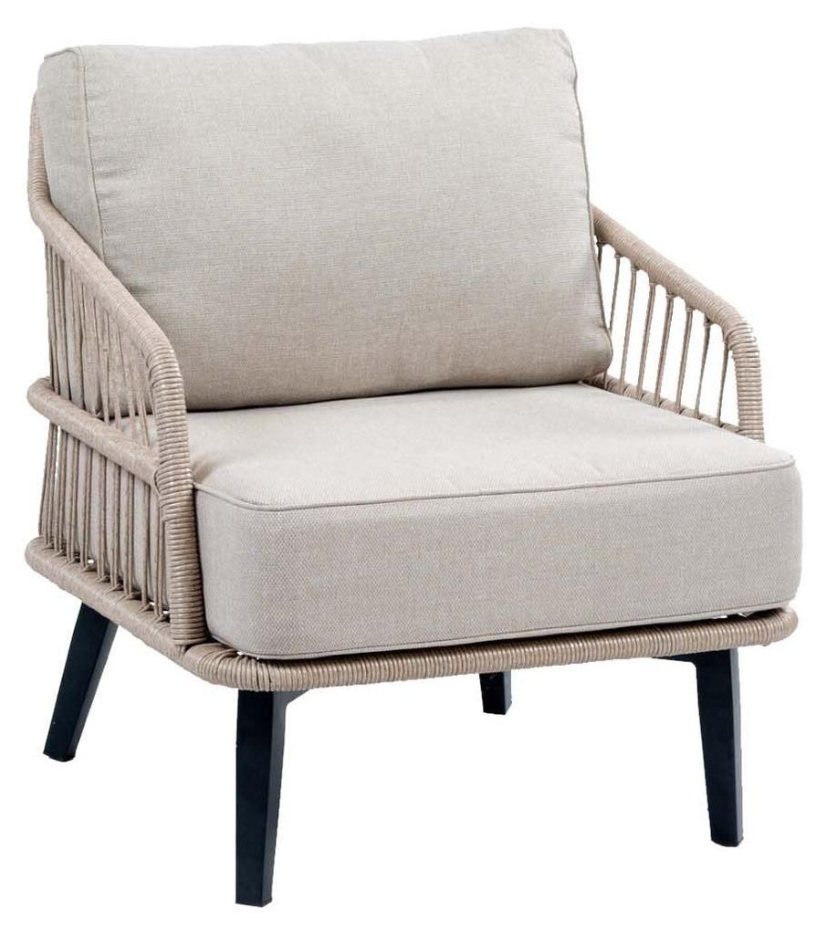 Lounge-Sessel Isabel | Sand | Rope | 2er Set
