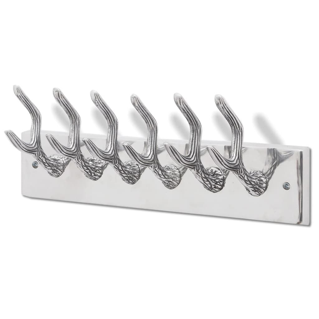 Cloris Designermöbel Aluminium Garderobenhaken Hakenleiste Hut-/Krawattenaufhänger Silber 2024 Neu